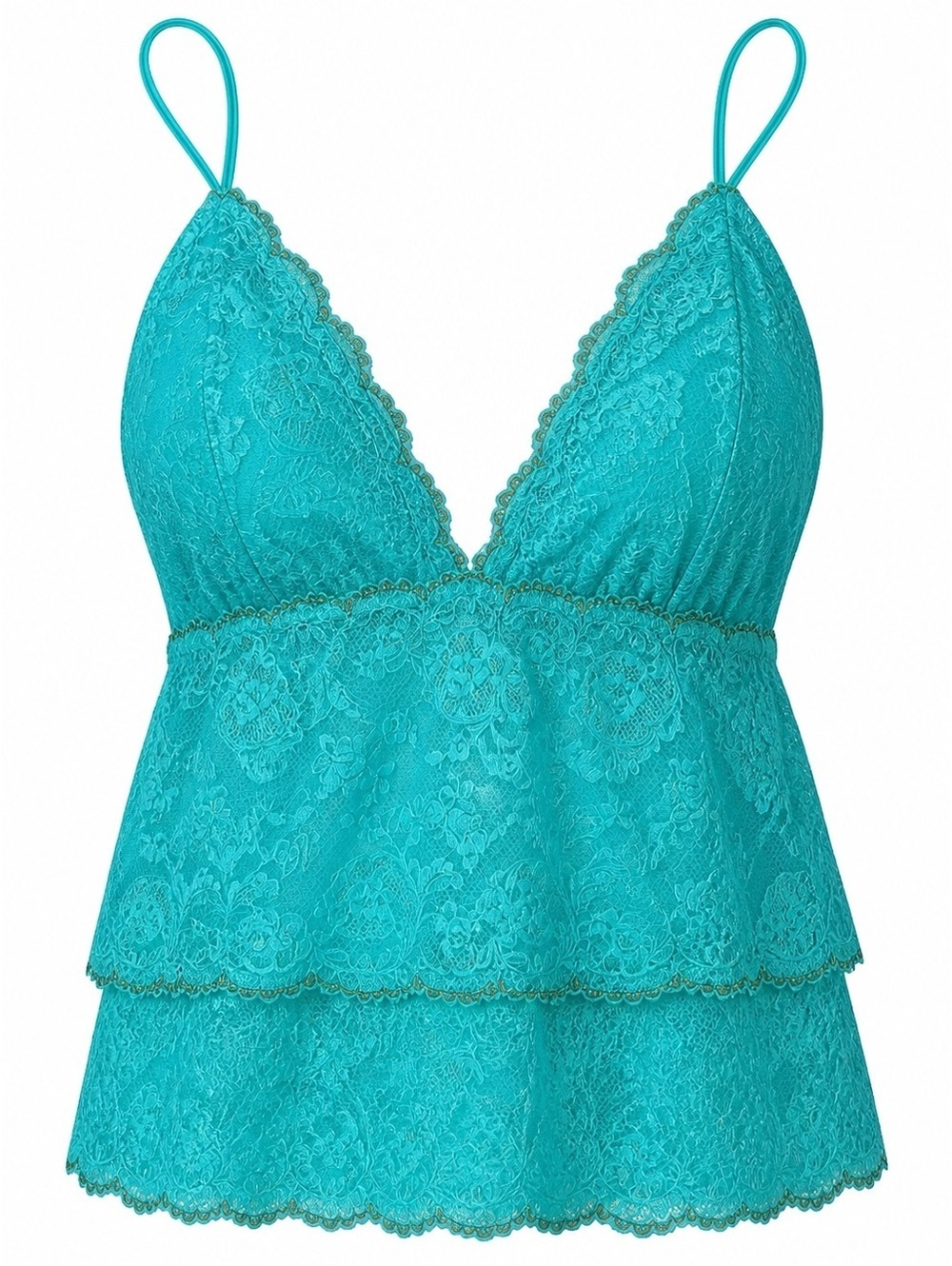 Cosabella Courtney Lace Camisole. Addy Green. Sz XL